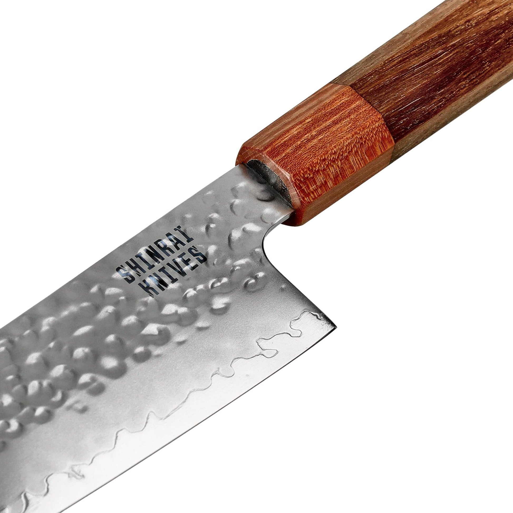 Couteaux Shinrai - Kigami Exclusive Damascus 5 pièces - Couteau de chef + Couteau à pain + Nakiri + Couteau de bureau + Couteau d'office Ensemble de couteaux Shinrai Knives