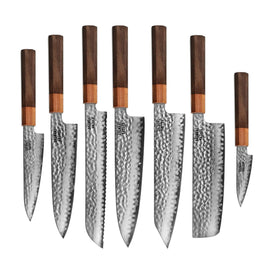 Shinrai Knives - Kigami Exclusive Damascus 7-delige messenset Messenset Shinrai Knives 