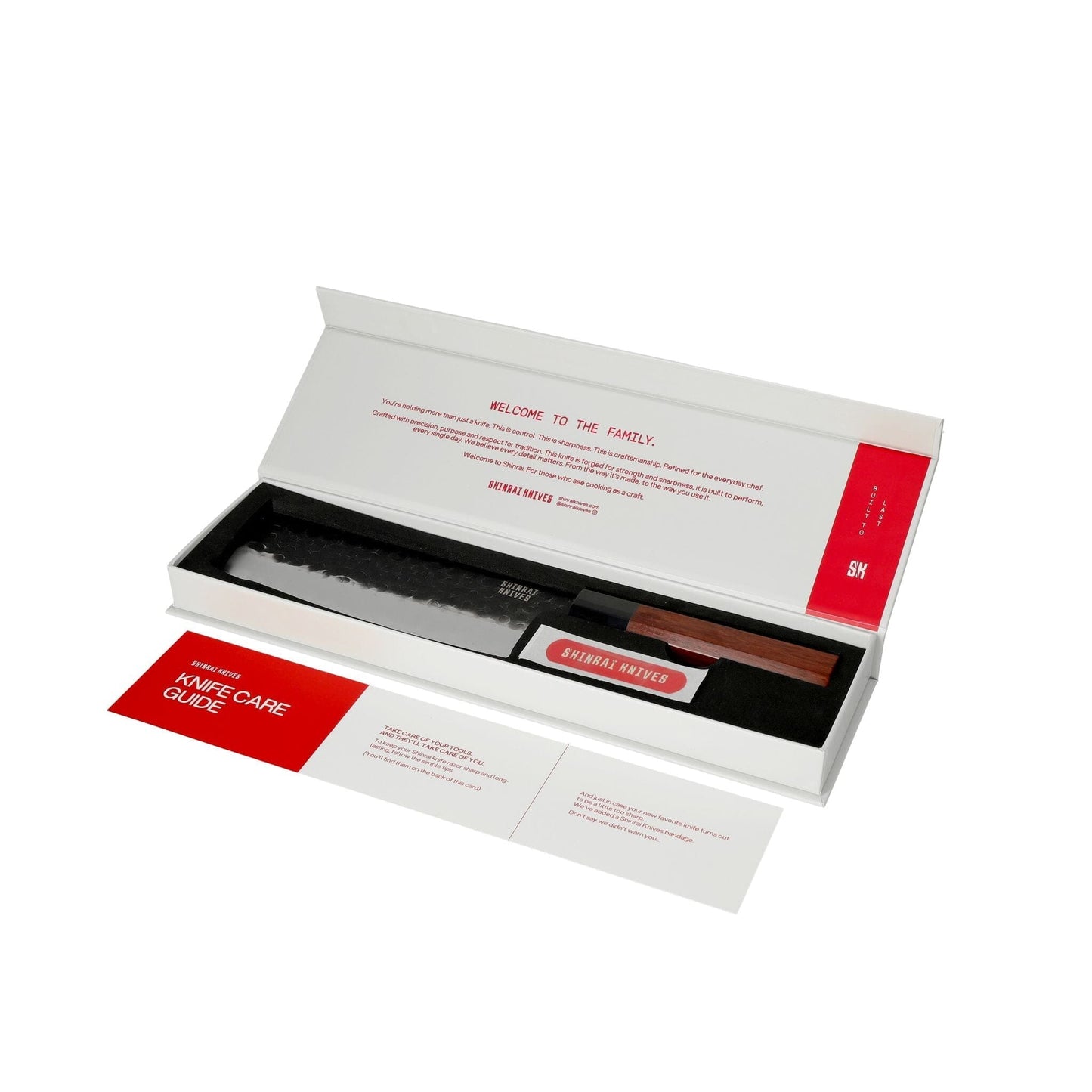 Shinrai Knives - Kurayami 5-delige Damascus Messenset - Koksmes + Broodmes + Nakiri + Officemes + Schilmes Messenset Shinrai Knives 