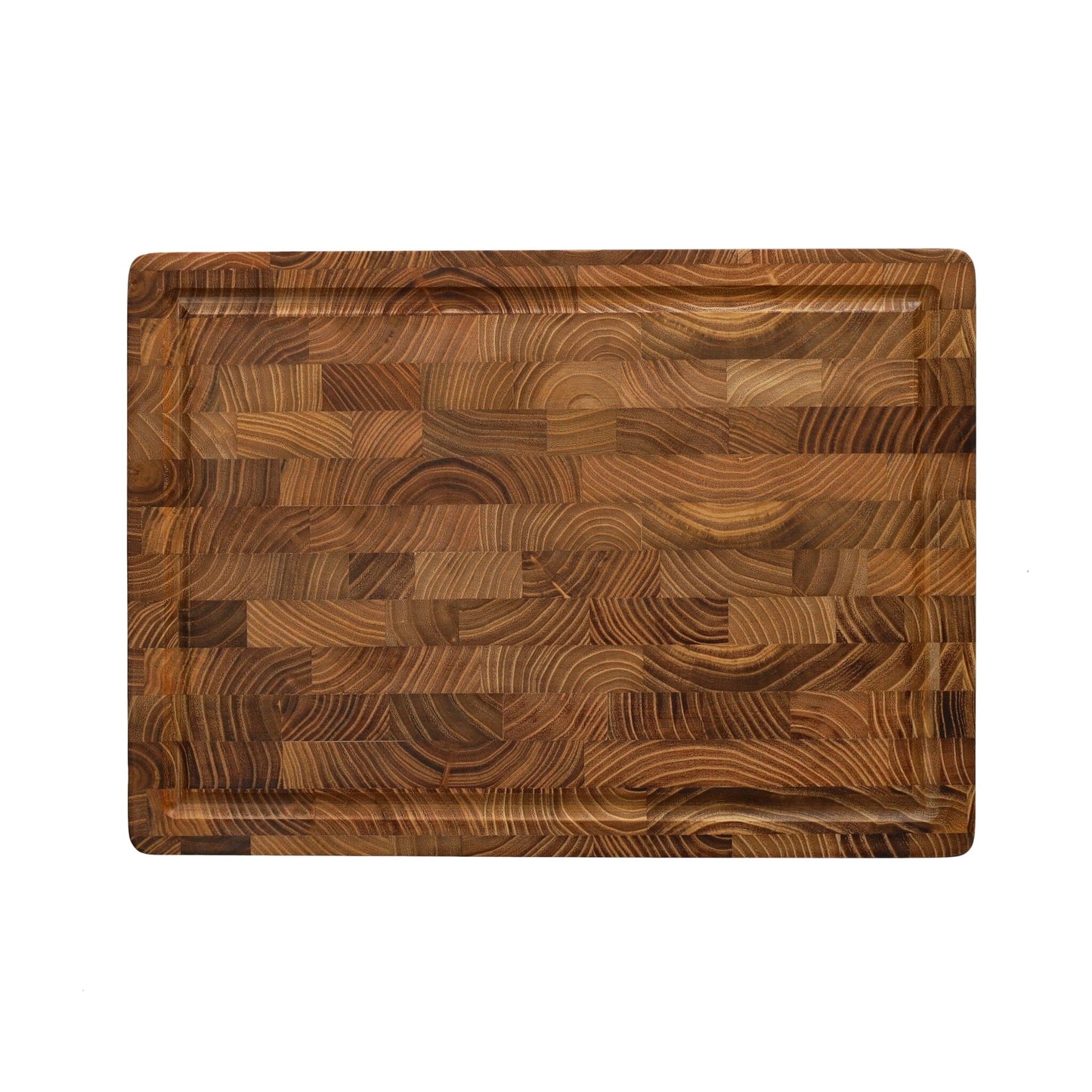 Shinrai Knives - Luxe Snijplank Teak hout - Kopshout - 35 × 25 × 2.5 cm Houten snijplank Shinrai Knives 