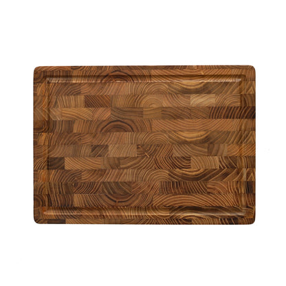 Shinrai Knives - Luxe Snijplank Teak hout - Kopshout - 35 × 25 × 2.5 cm Houten snijplank Shinrai Knives 