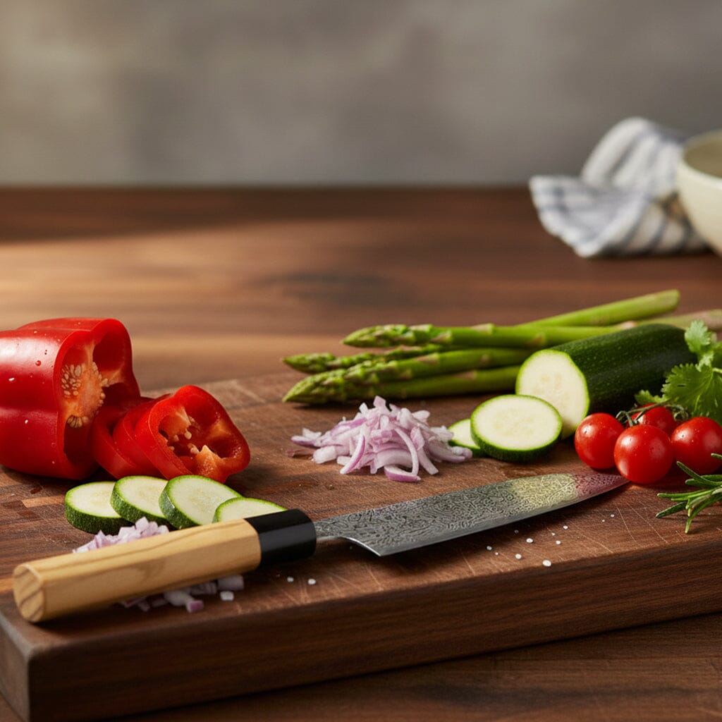 Shinrai Knives - Takumi Kaza Damascus Santokumes 18 cm Santokumes Shinrai Knives 