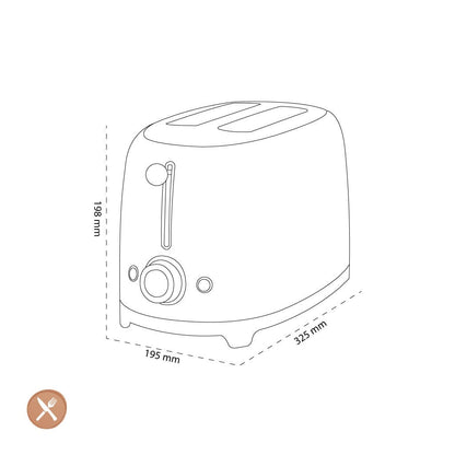 Smeg - Broodroosters | Watergroen | Jaren 50 | Toaster 2x2 Broodrooster Smeg 