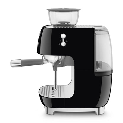 Smeg - Espressomachine | Zwart | Jaren 50 | Handmatige espressomachine met geïntegreerde bonenmaler Handmatige Espressomachine Smeg 