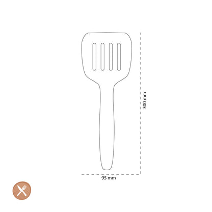 Outils2Cook - Spatule à Frire en Silicone Poivre Noir