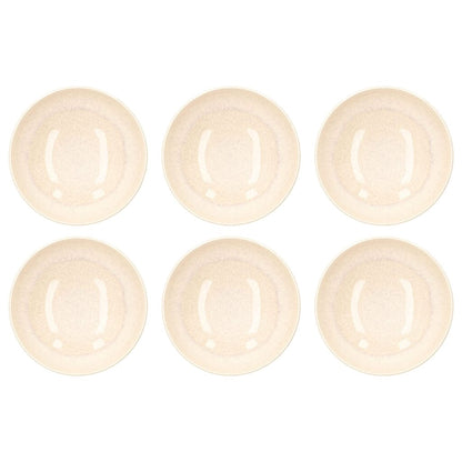 Villeroy & Boch - Perlemor Sand - Pastakom 22,2 cm, Set van 6 Borden Villeroy & Boch 